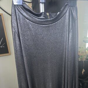 🌟Black Metallic Fitted Romper | Club Ready | Size Small